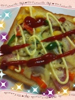 ウインナーピザパン-レシピのメイン写真