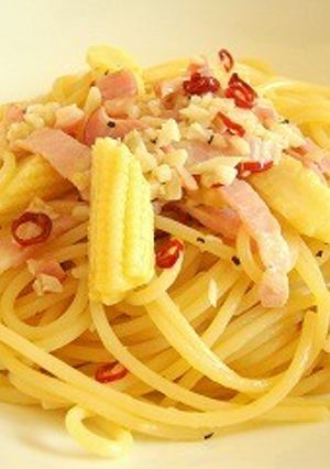 ヤングコーンのペペロンチーノ-レシピのメイン写真