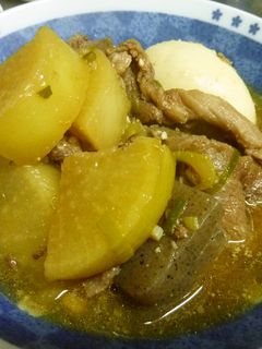 牛すじ肉と大根、こんにゃくの甘辛煮-レシピのメイン写真