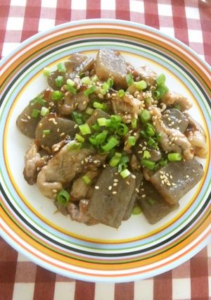 お弁当に❀豚肉と蒟蒻のオイスター炒め♬-レシピのメイン写真