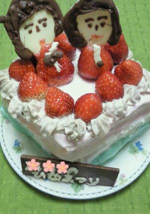 2012雛祭りひし形ケーキ-レシピのメイン写真