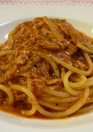 簡単☆トマトジュースで作るシンプルパスタ-レシピのメイン写真