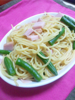 ☆簡単☆いんげんとハムの和風パスタ-レシピのメイン写真