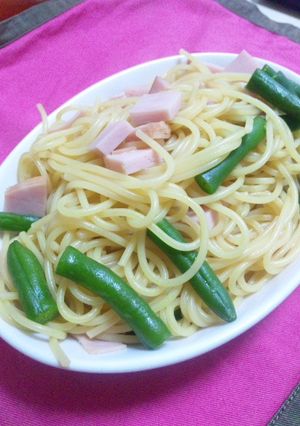 ☆簡単☆いんげんとハムの和風パスタ-レシピのメイン写真