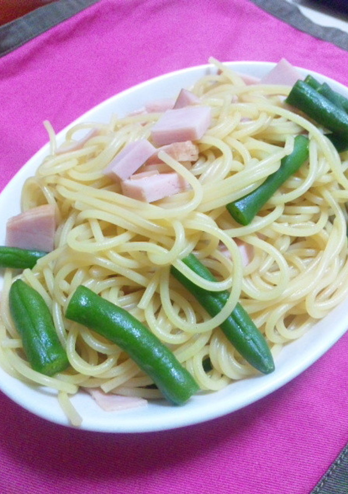 ☆簡単☆いんげんとハムの和風パスタ-レシピのメイン写真