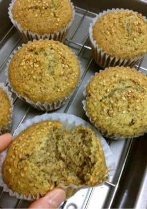 ほうじ茶マフィン〜ゴムベラとボウルで簡単-レシピのメイン写真