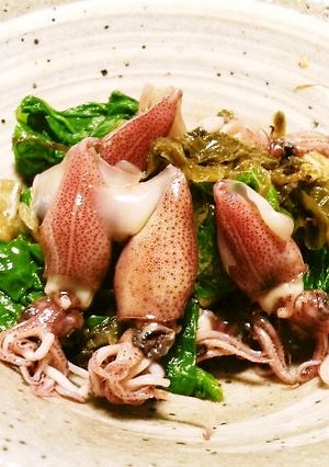 簡単 ホタルイカとなばなのおぼろ昆布〆♪-レシピのメイン写真