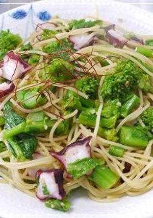 ☆菜の花＆タコのパスタ☆-レシピのメイン写真