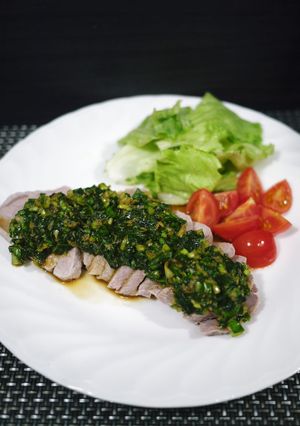 タニタさんに学べ☆豚ヒレ肉香味ソースかけ-レシピのメイン写真