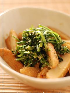 菊菜とさつま揚げの炒めごま和え-レシピのメイン写真