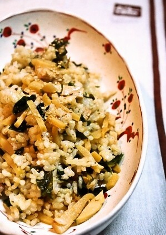 筍とわかめの玄米混ぜご飯-レシピのメイン写真
