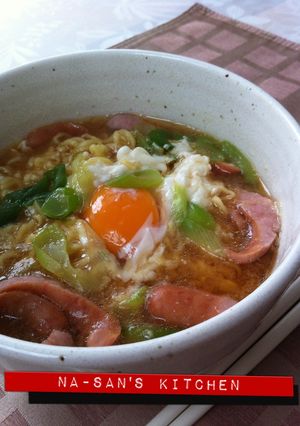 片付け簡単！！満足お昼ラーメン♪-レシピのメイン写真