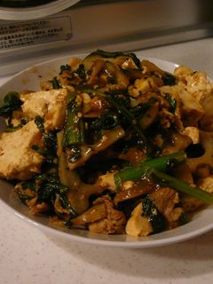 春菊と豆腐のオイスター炒め-レシピのメイン写真