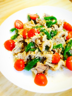 豚肉とピーマン・トマトの炒めもの-レシピのメイン写真