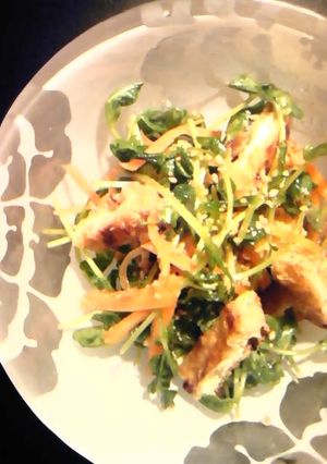 豆苗と油揚げの梅香サラダ-レシピのメイン写真