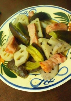 ベーコンと野菜の炒めもの♪-レシピのメイン写真