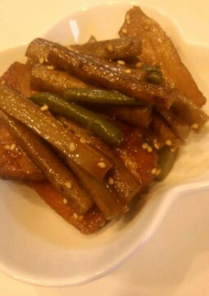 ゴボウとさつま揚げの煮物♪-レシピのメイン写真