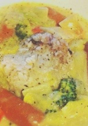 コンソメ豆乳粉チーだけ▲ルー簡単シチュー-レシピのメイン写真
