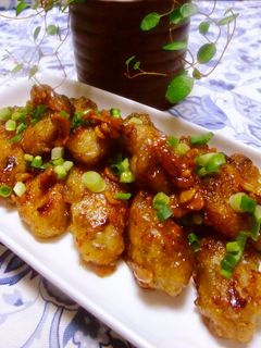 牡蠣カリカリ揚げ焼きにんにくバターポン酢-レシピのメイン写真