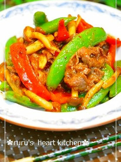 ✿牛肉とスナップエンドウのXO醤炒め✿-レシピのメイン写真