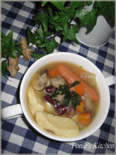 ☆洋風☆豆腐入りすいとんの食べるスープ♪-レシピのメイン写真