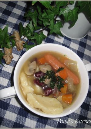☆洋風☆豆腐入りすいとんの食べるスープ♪-レシピのメイン写真