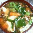 ニラ玉鶏肉なめこ汁