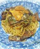さんま蒲焼き缶で！非常食缶救済パスタ