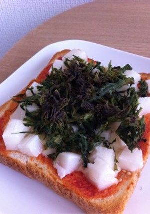 餠チーズピザトースト☆海苔のっけ-レシピのメイン写真