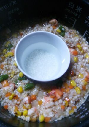 離乳食用☆炊飯器でついでにおかゆ-レシピのメイン写真