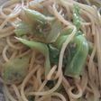 塩麹deミンチとレタスの和風パスタ
