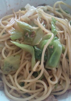 塩麹deミンチとレタスの和風パスタ-レシピのメイン写真