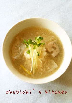 レンコンと大根で風邪予防デトックススープ-レシピのメイン写真