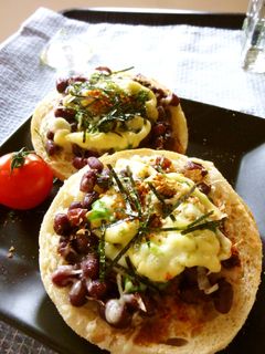 茹で小豆×葱の和風トースト-レシピのメイン写真
