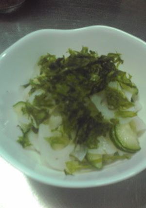 地海苔と蓮根と胡瓜の和え物だワン-レシピのメイン写真