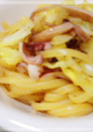 バター醤油で♪イカとキャベツのパスタ-レシピのメイン写真
