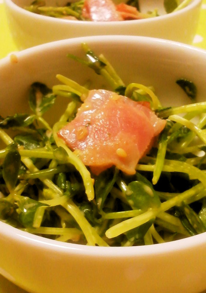 しょうゆ麹de豆苗のマヨ炒め-レシピのメイン写真