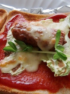 モーニングサーブサンドに、豆苗ちょこっと-レシピのメイン写真