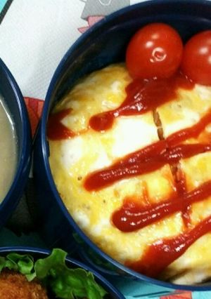 パパのお弁当!ご飯はオムライス♪-レシピのメイン写真
