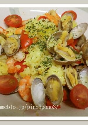 炊飯器で作る簡単で美味しいパエリア-レシピのメイン写真