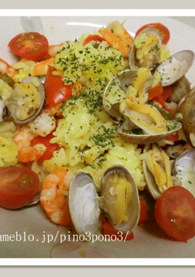 炊飯器で作る簡単で美味しいパエリア-レシピのメイン写真