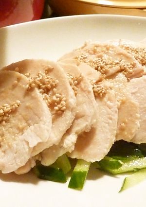 ルクルーゼで簡単☆塩麹しっとり鶏ハム☆-レシピのメイン写真