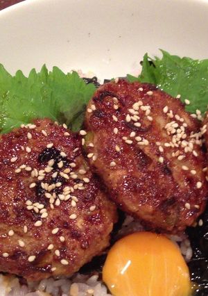 蓮根入り♪照り焼きつくね十六穀丼-レシピのメイン写真