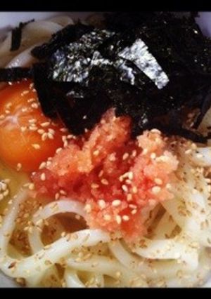 簡単すぎる釜揚げ明太子うどん！-レシピのメイン写真