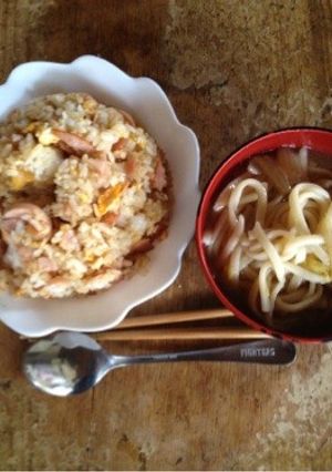 ハムとソーセージのチャーハン-レシピのメイン写真