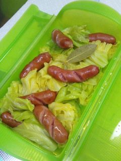 ルクエ☆キャベツとウィンナーのスープ煮-レシピのメイン写真