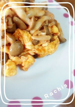 簡単!!卵としめじの炒め物!!-レシピのメイン写真