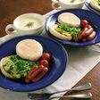 豆苗のオープンオムレツサンド