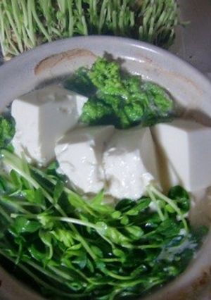 菜の花と豆苗のみそ仕立て-レシピのメイン写真