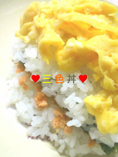 三色丼<鮭・海苔・たまご>-レシピのメイン写真
